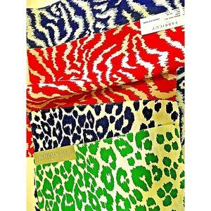 Zibra Cheetah Leopard Animal Print Designer Fabric Swatch Schumacher Duralee